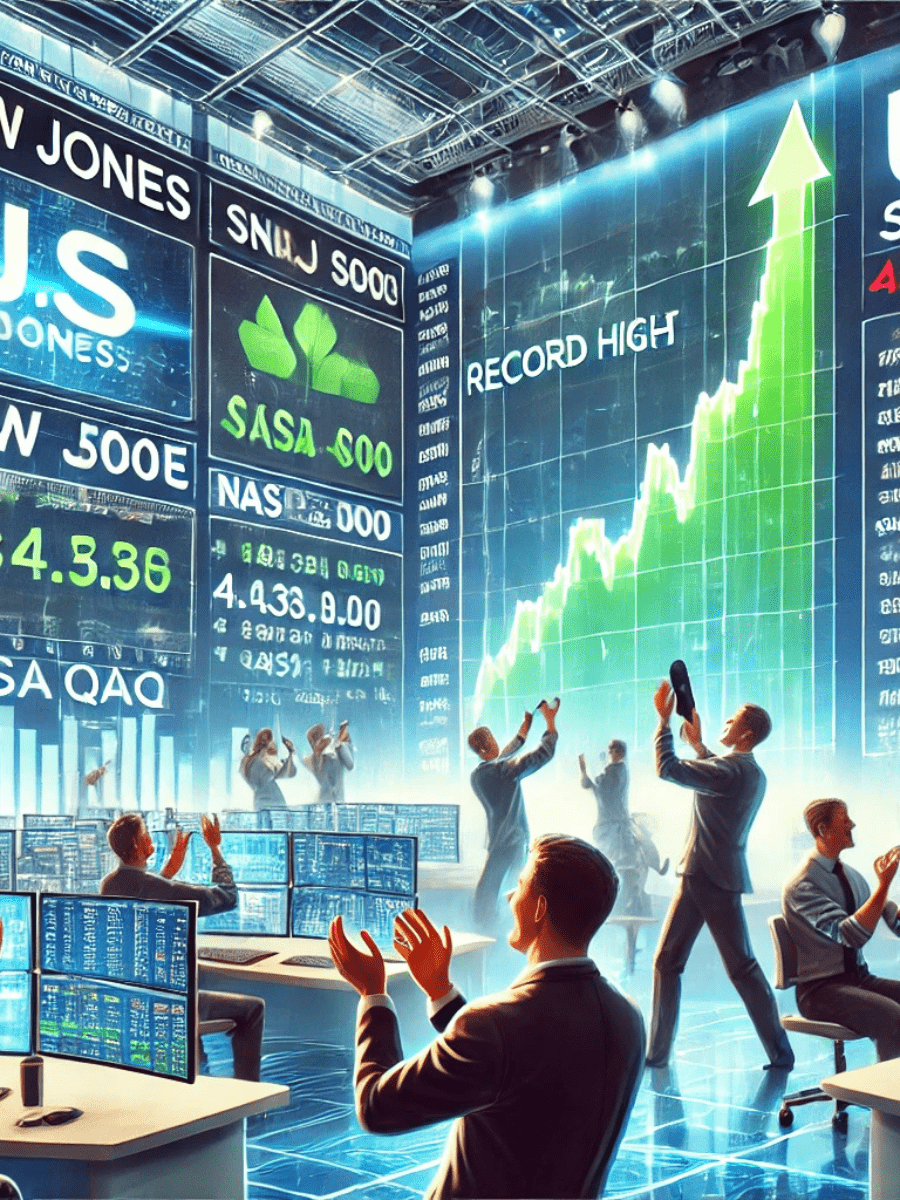 US stock indices at record high